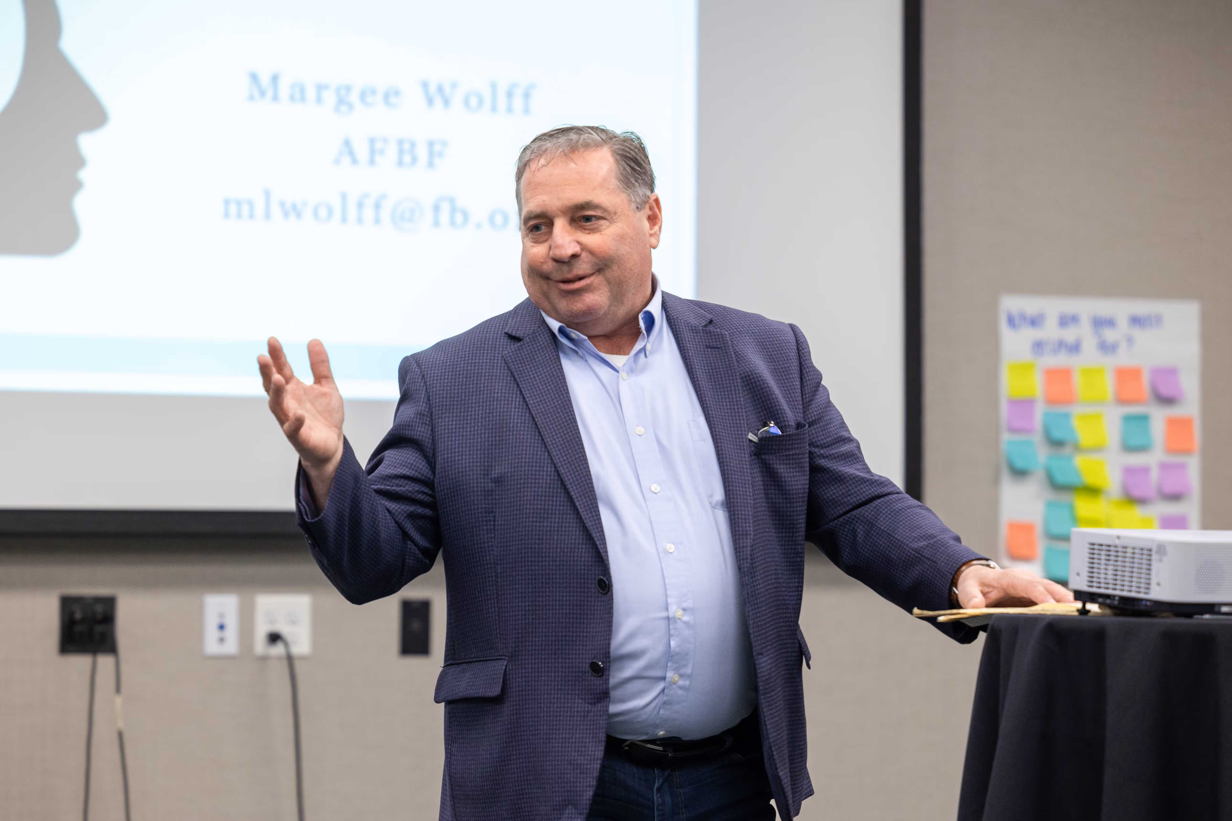 Man leading a conference