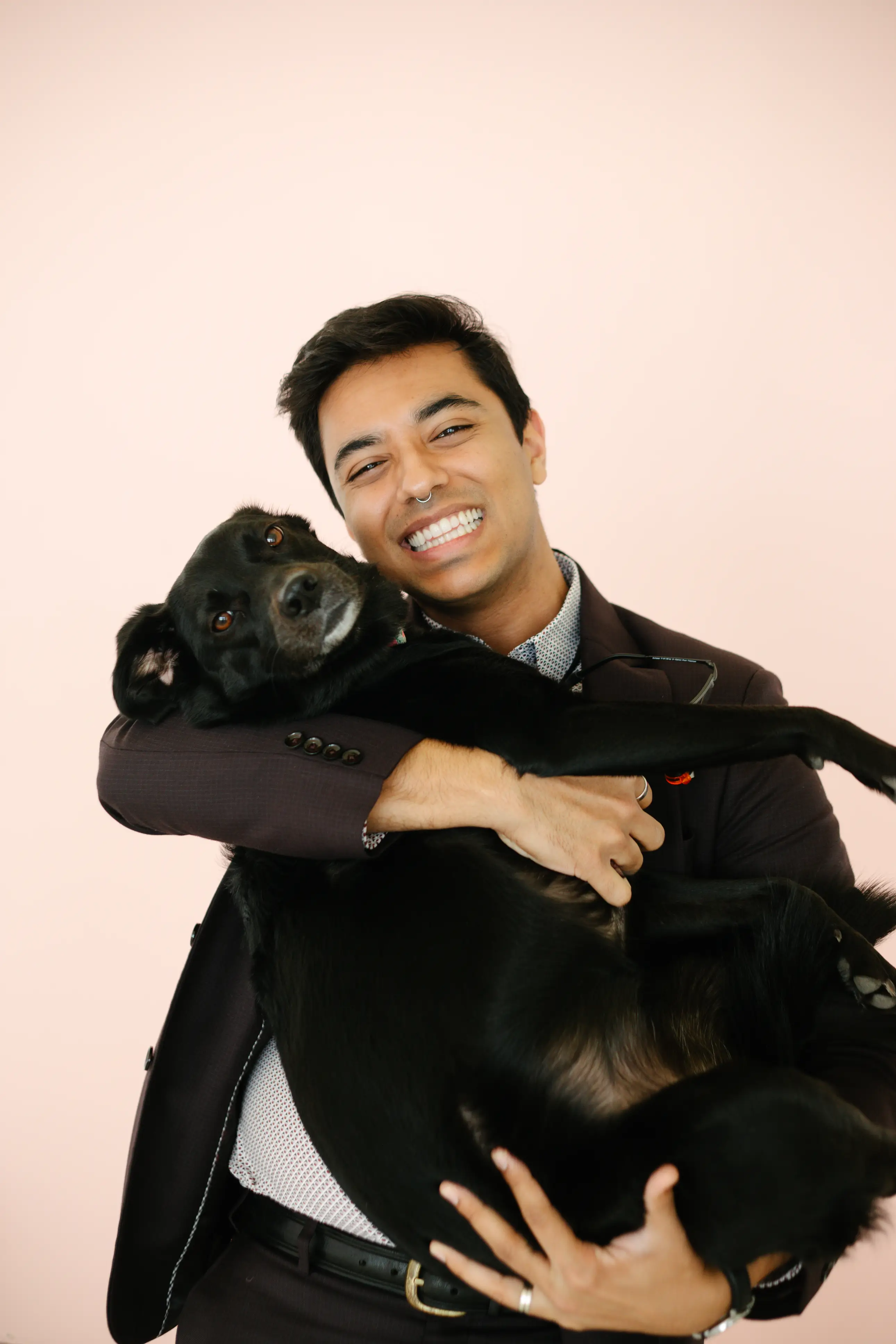 Dr. Sam Asthana with his dog Fig