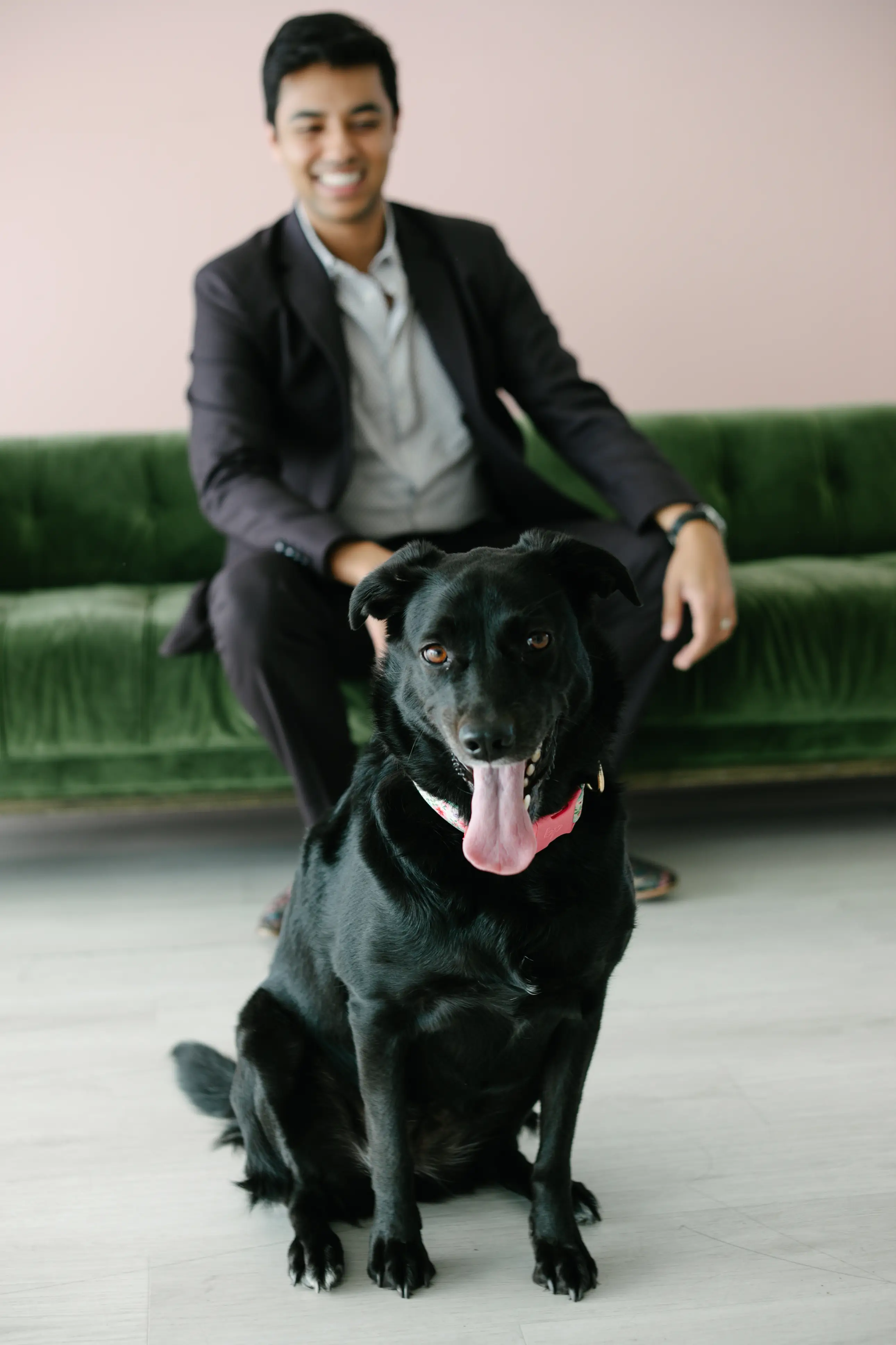 Dr. Sam Asthana with his dog Fig
