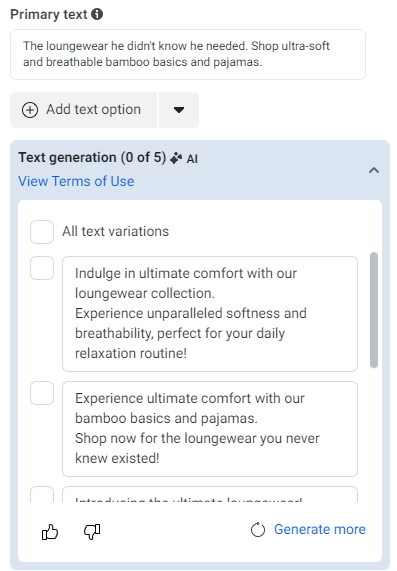 Meta text generation with AI tools for primary texts