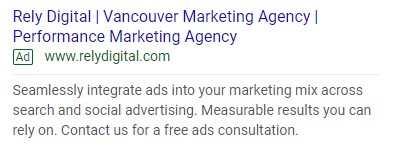 Search Ad Example