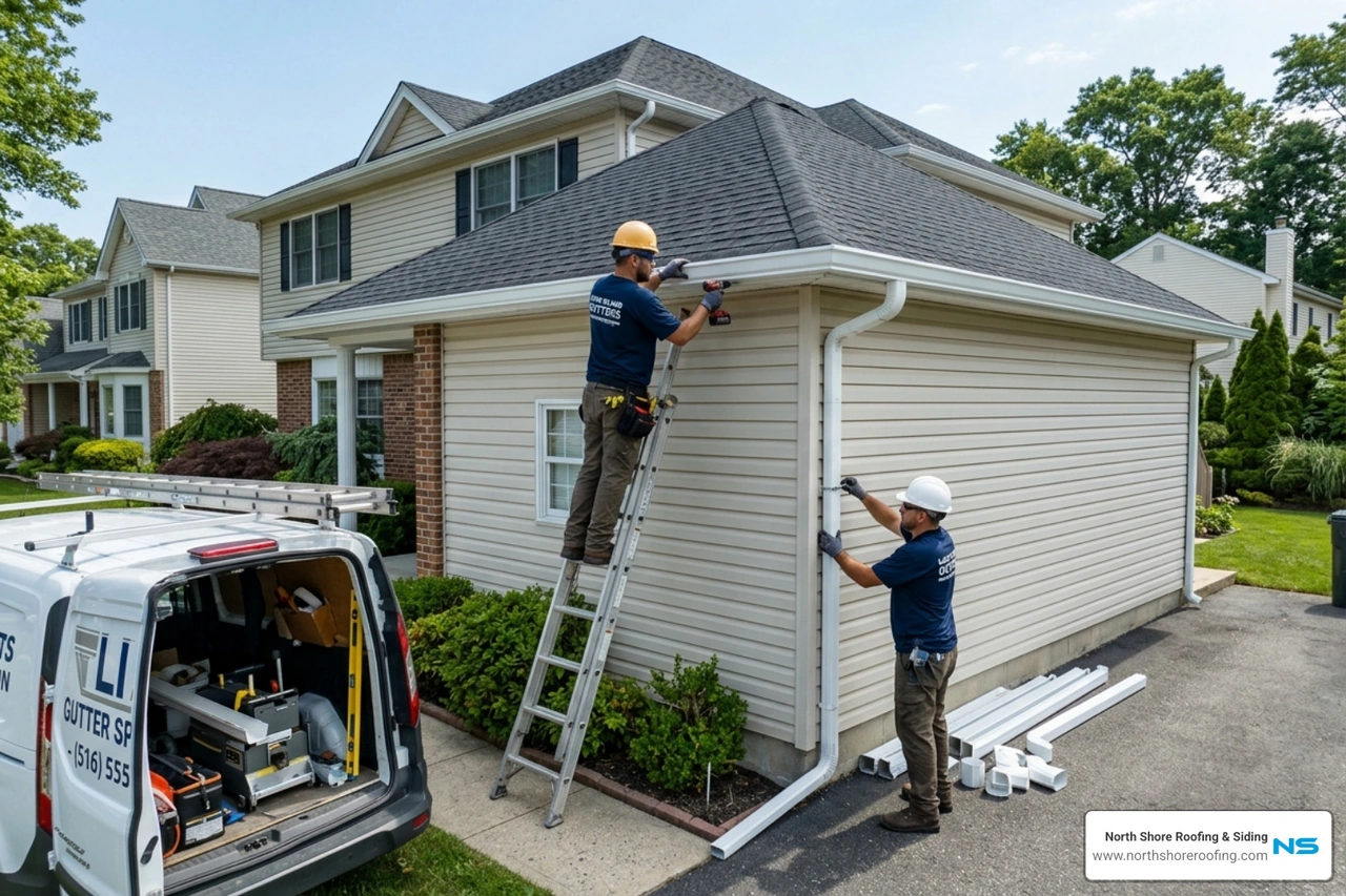 Find reliable gutter and downspout contractors near me in Long Island & Queens. Expert installation, repairs & maintenance for your home. Get a free estimate!