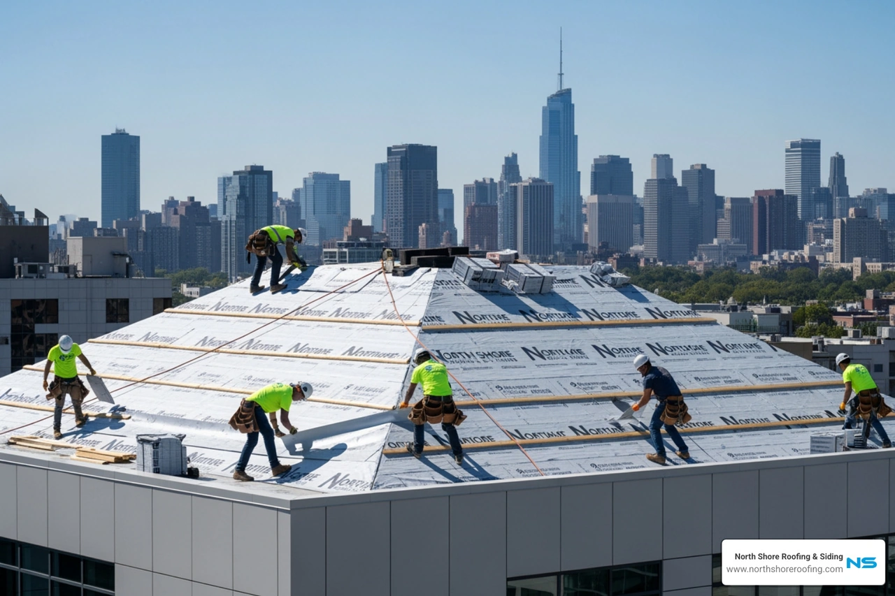 commercial flat roof installation in Flushing commercial flat roof installation in Flushing