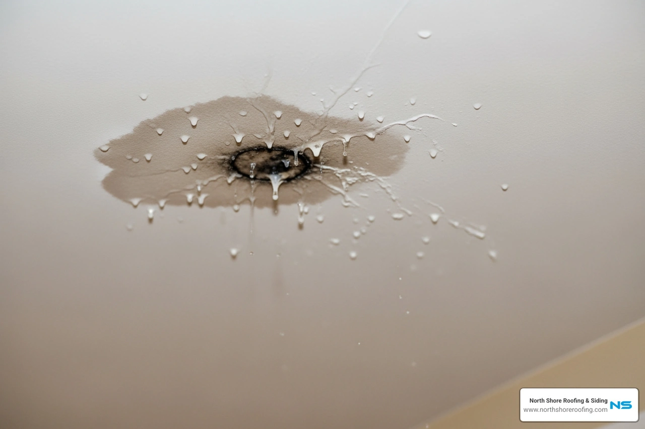 water stains on a ceiling indicating an active roof leak water stains on a ceiling indicating an active roof leak