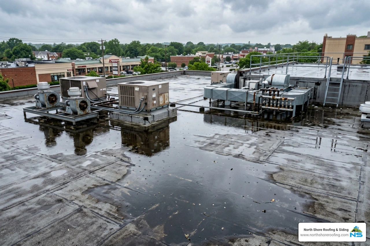 ponding water on a flat roof in Manhasset ponding water on a flat roof in Manhasset
