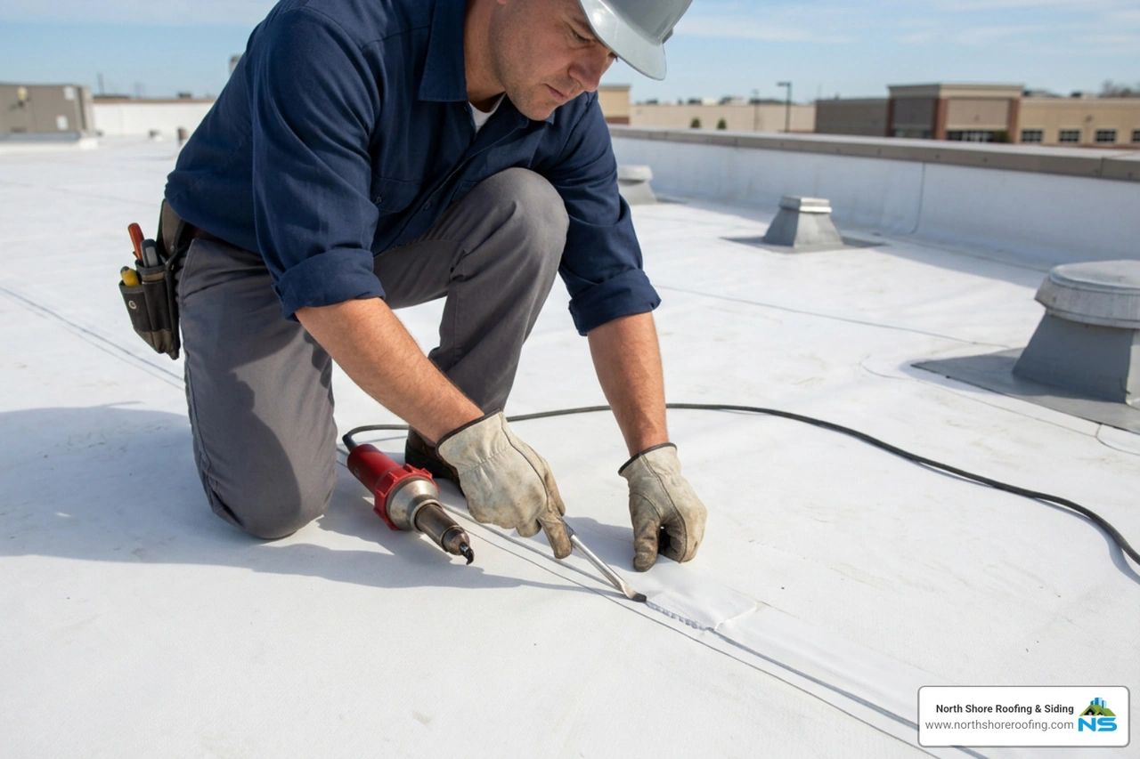 TPO membrane seam inspection TPO membrane seam inspection