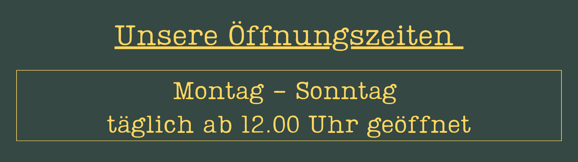 Öffnungszeiten