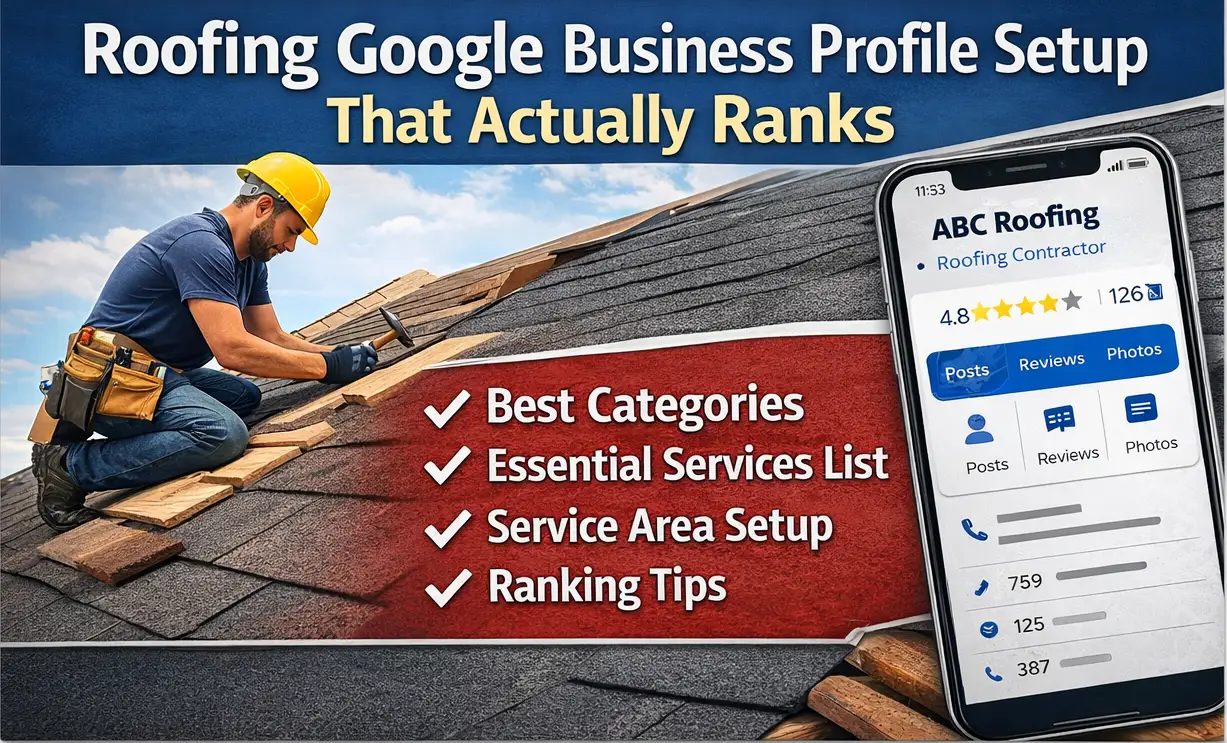 Roofing Google Business Profile Setup: Categories, Services, and Service Areas That Rank Featured Image