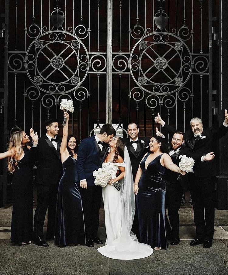 Wedding party celebration, coordinated by luxury planner Porch & Pearls