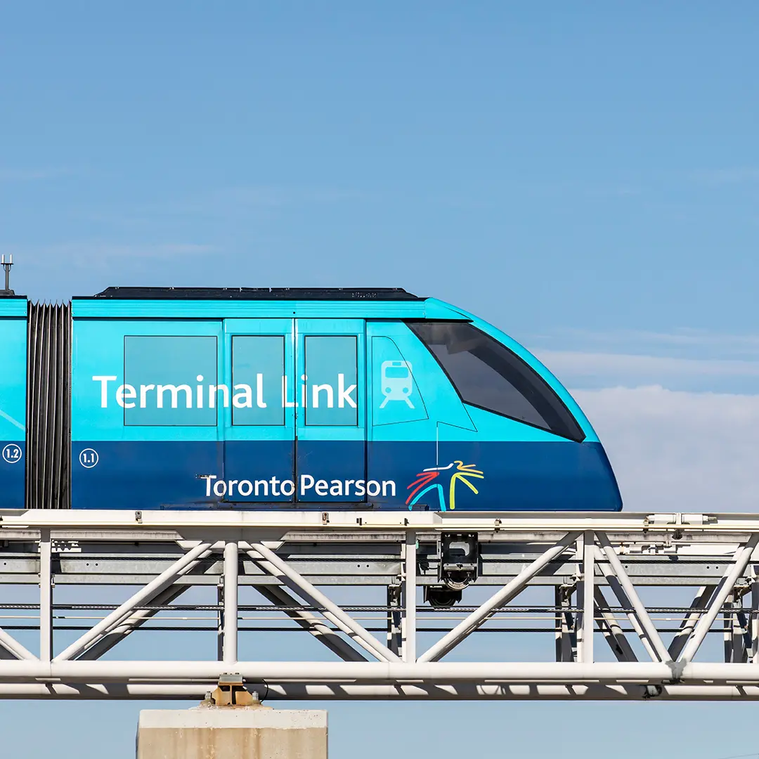 Toronto Pearson Terminal Link Train connecting airport terminals at Toronto Pearson International Airport
