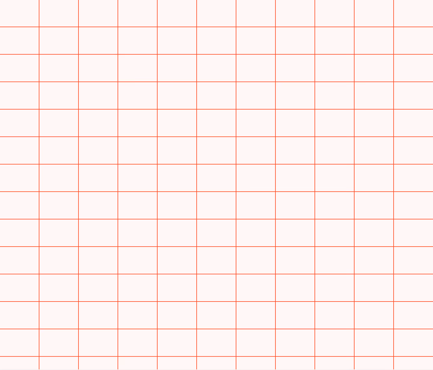 Light beige grid pattern with thin red vertical and horizontal lines forming squares.