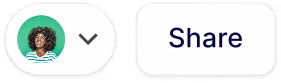 User menu and share