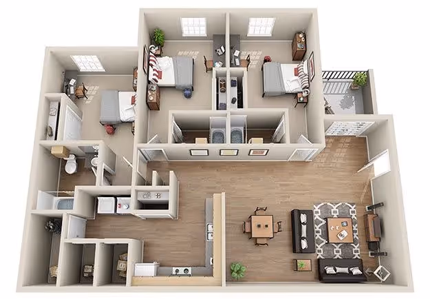 3 Bedroom Standard layout