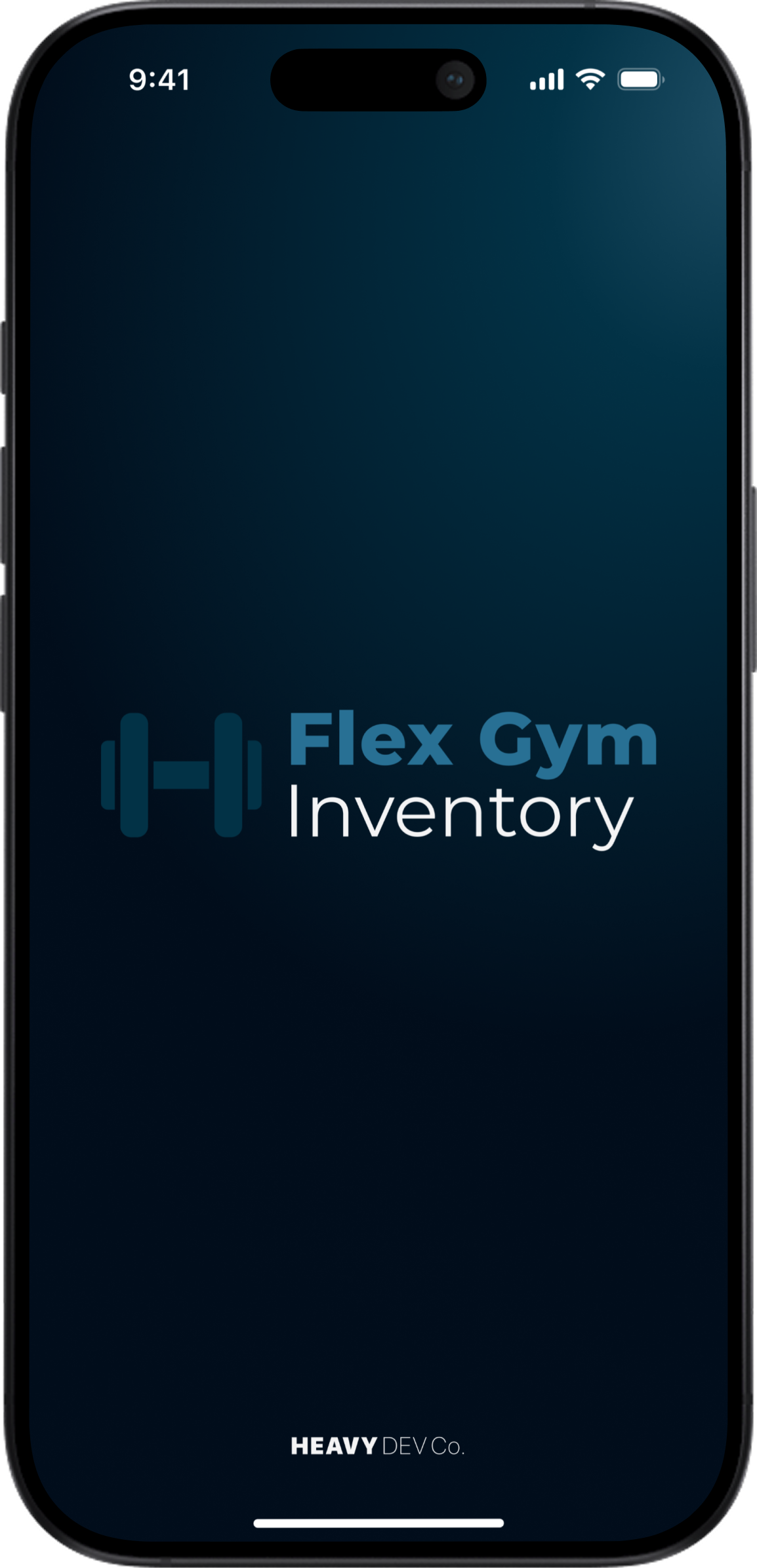 Flex Gym Inventory splash screen mock up