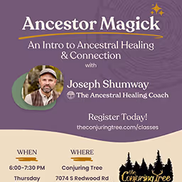 Ancestor Magick Instagram post, promoting a recent workshop conducted by Joseph Shumway.