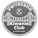 Verrazano Kiwanis Club logo featuring a stylized Verrazano Bridge with the Kiwanis emblem.