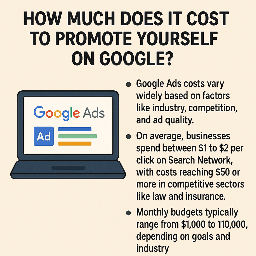 How Much Does It Cost to Promote Yourself on Google?