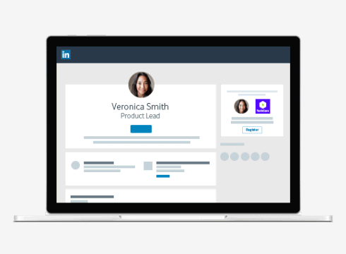 Gif of dynamically placed ads within LinkedIn