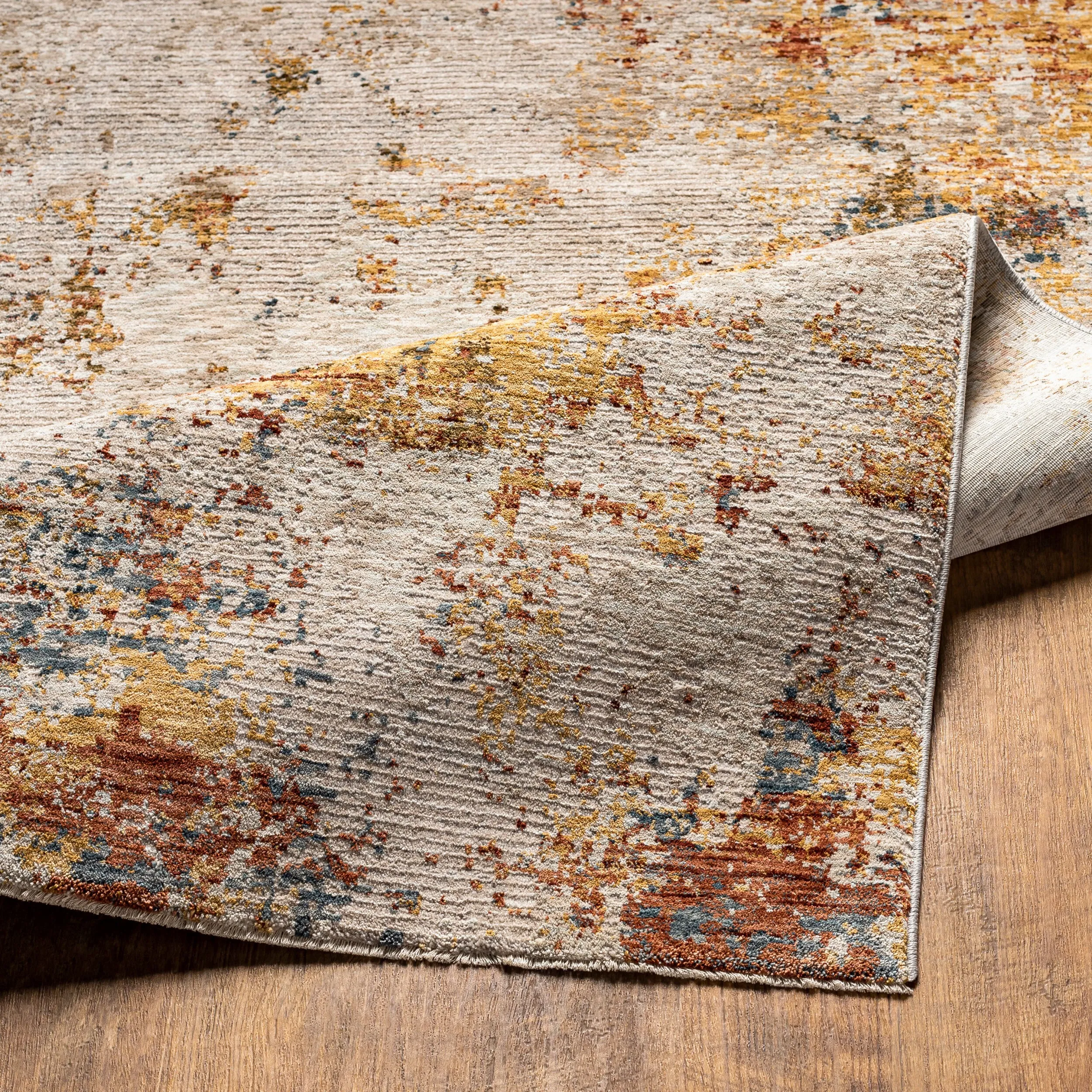Surya Yellow and Beige Rug picture of corner 