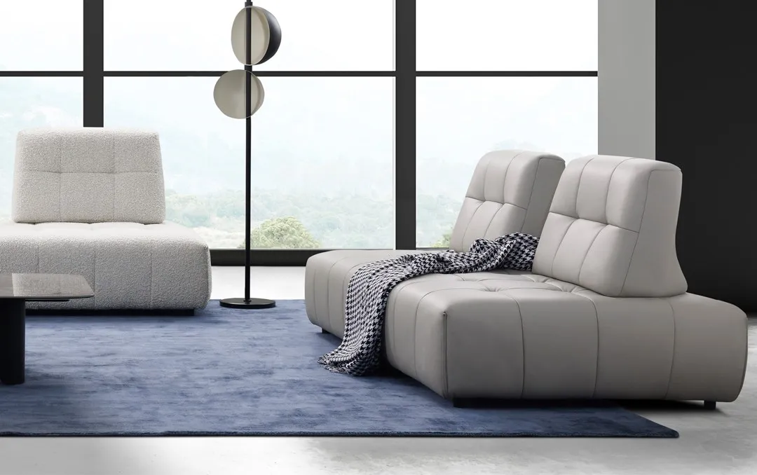 White cubed sofa