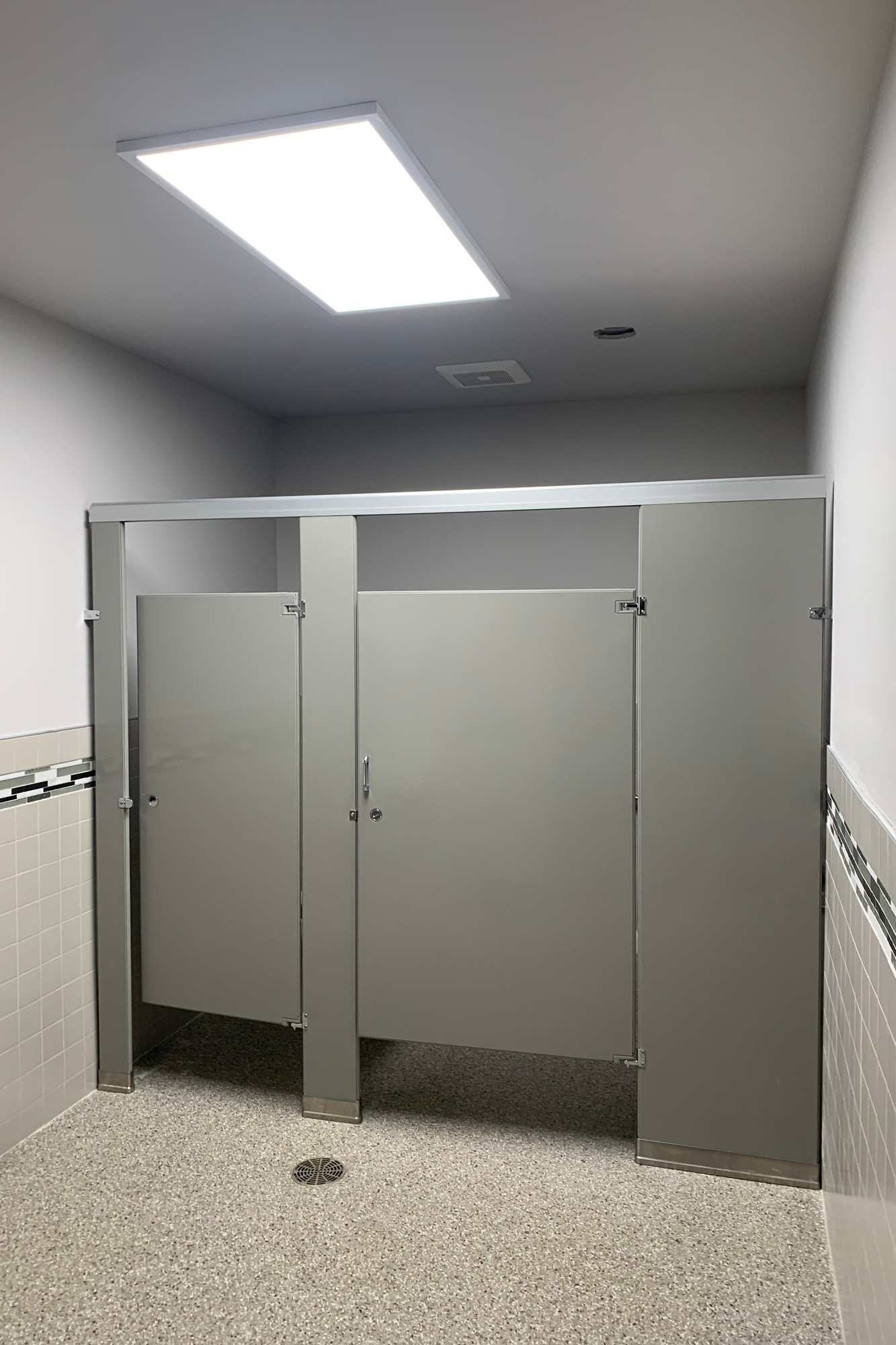 Renovated bathroom stalls