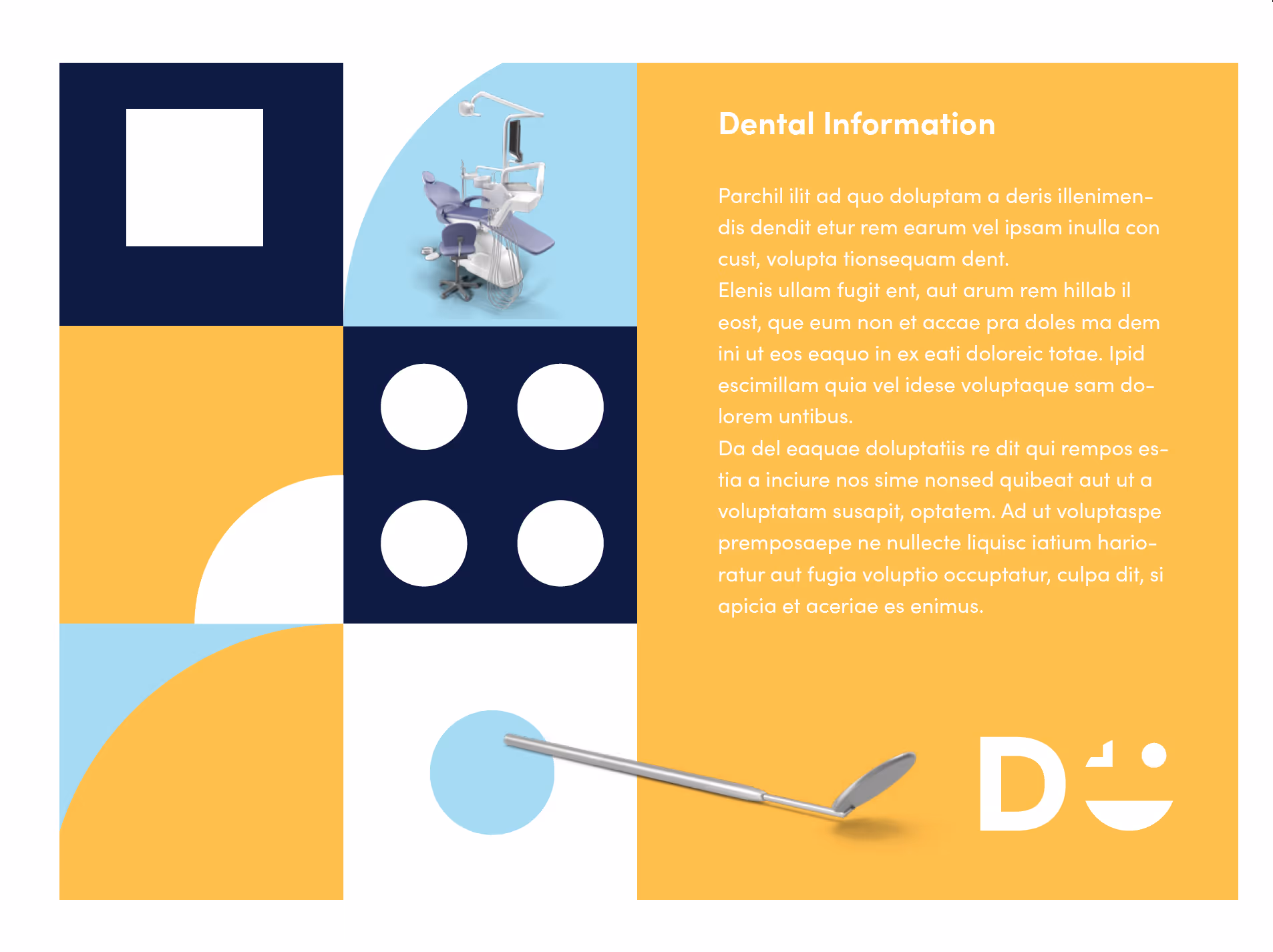 Concept for brochure for Duncan Dental.