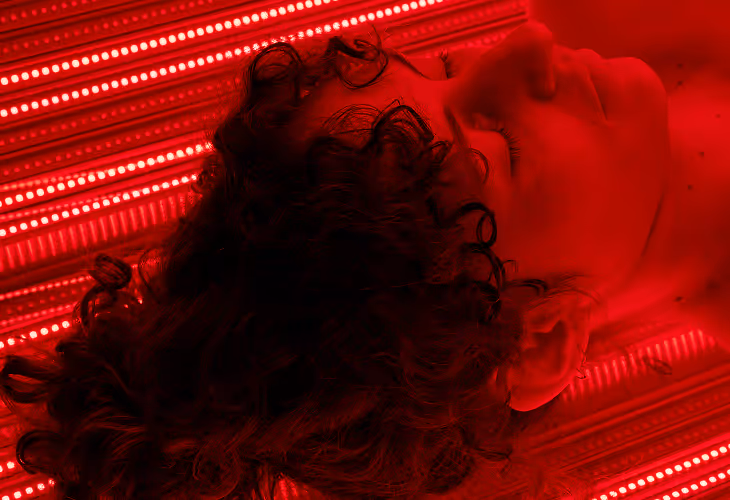 Red Light Therapy close up of the lights
