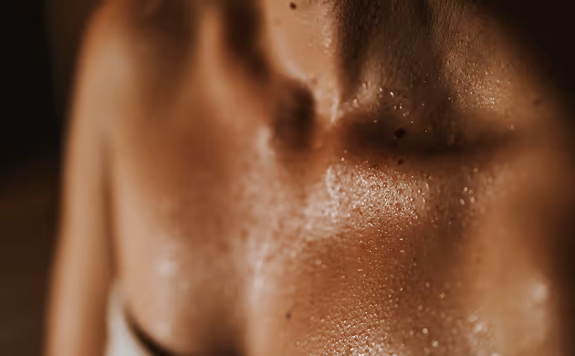 Infrared Sauna women sweat