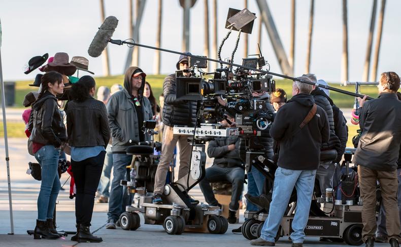Post production room with scopes and monitors