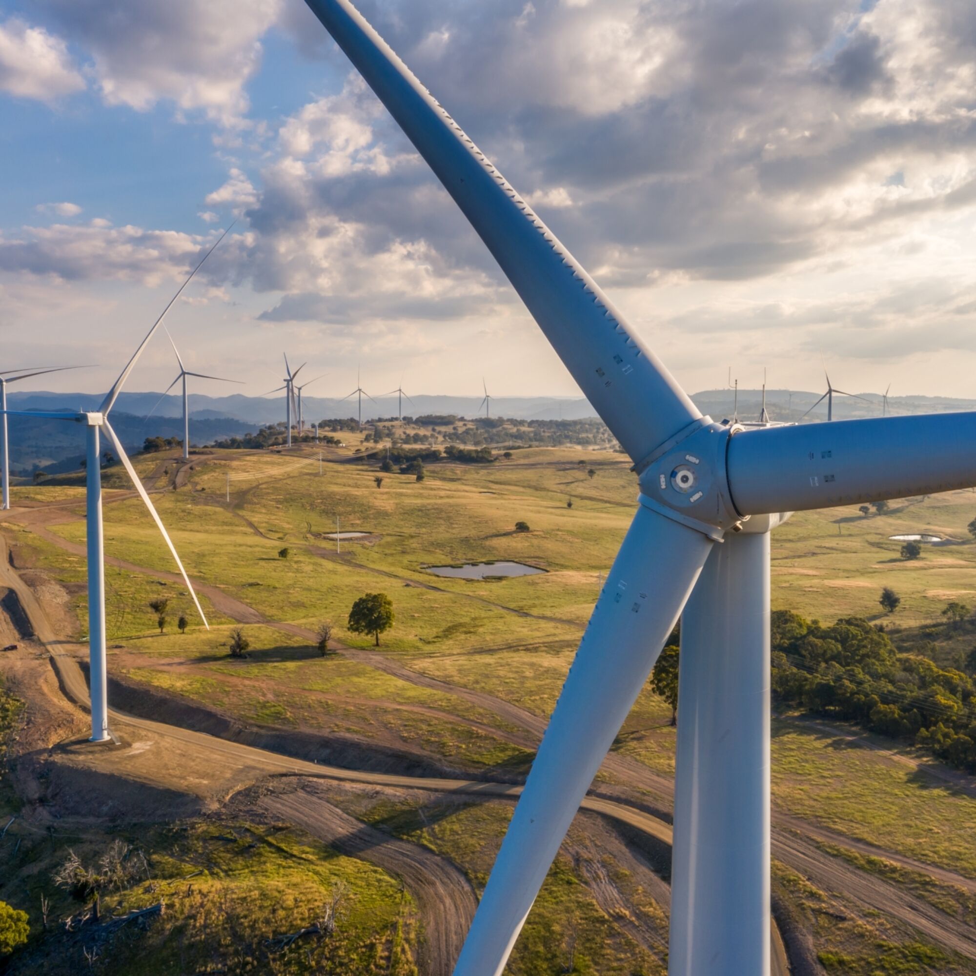 Wind turbine close up
