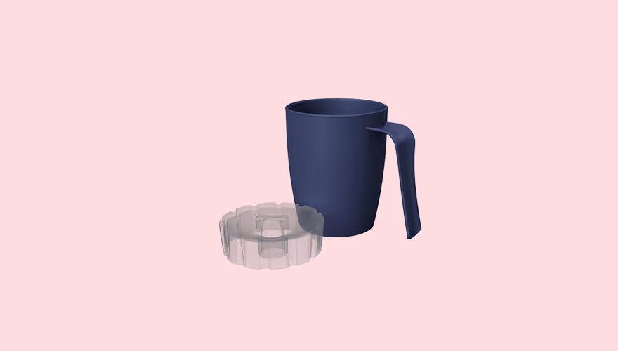Hulpmiddel aangepaste drinkbeker