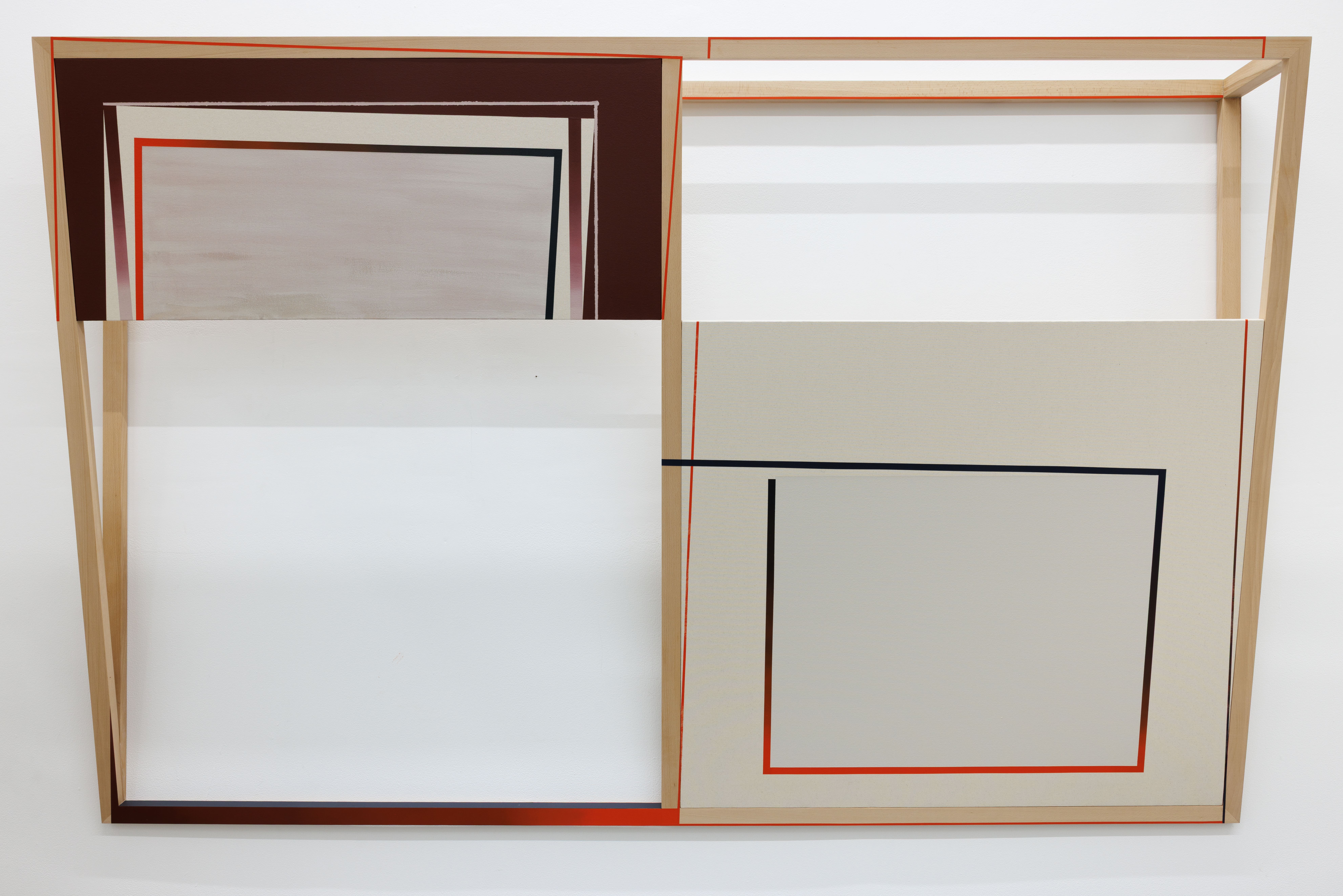 In folded space, 2025 165 x 250 x 33 cm  Acrylic on wood and canvas