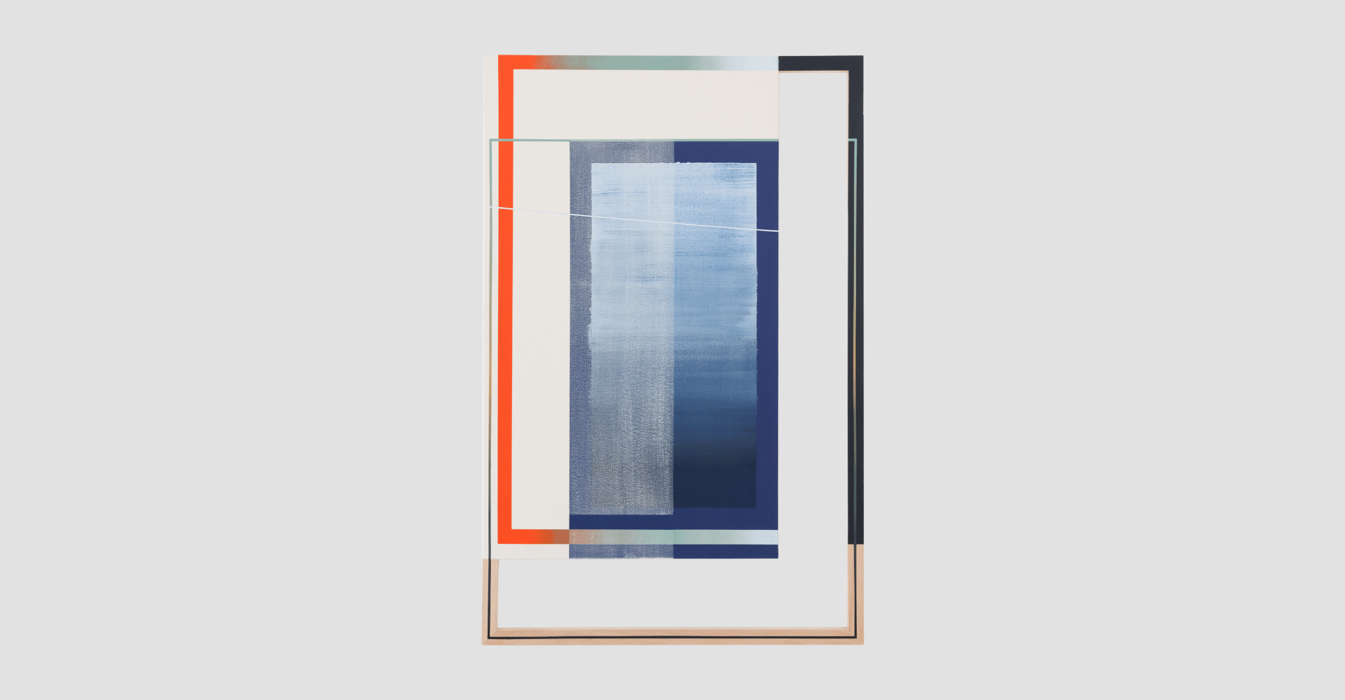 Off Centered Fog, 2026 Acrylic on canvas and wood 100 × 65 cm