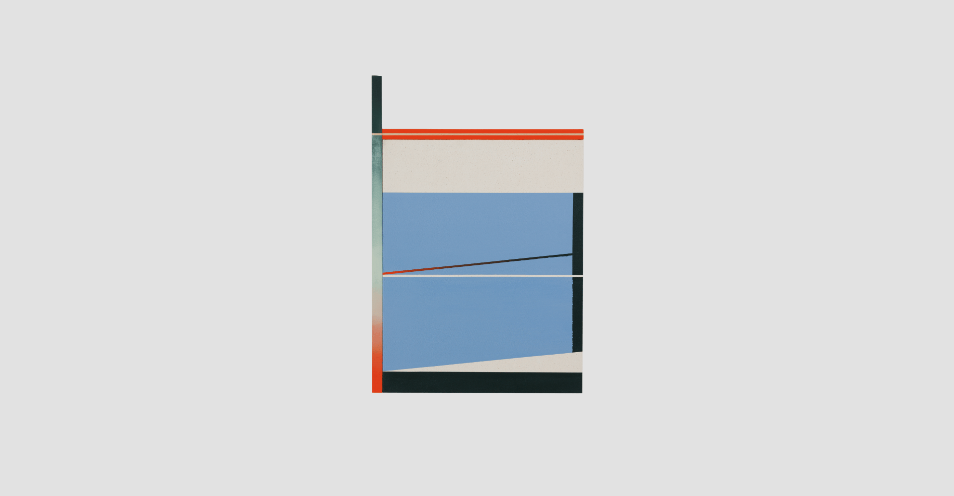 Off Centered Equilibrium, 2026 Acrylic on canvas and wood 60 × 40 cm