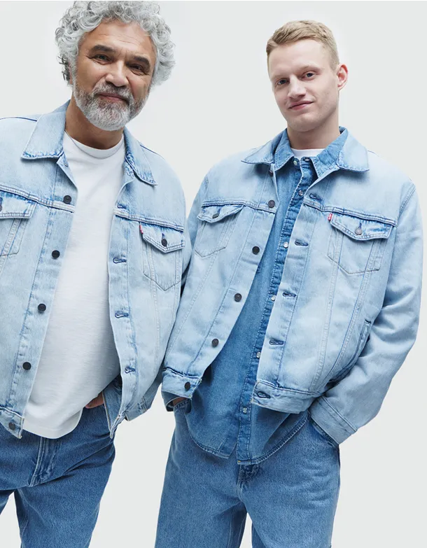 Two men wearing denim