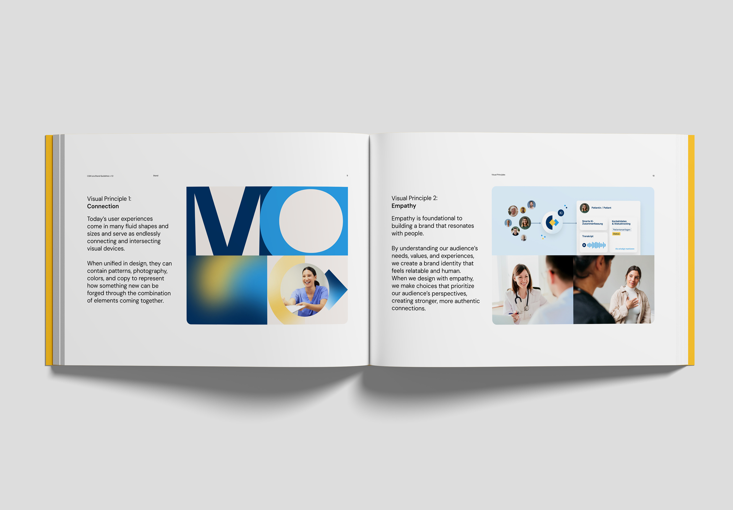 A mockup of the CGM brand guidelines