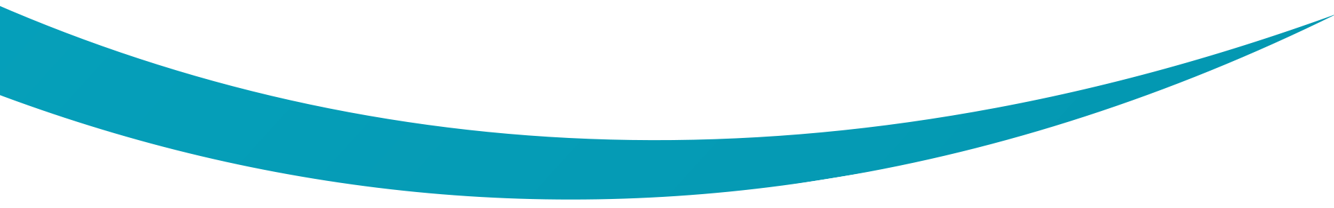 Smooth blue curved wave shape on a white background.