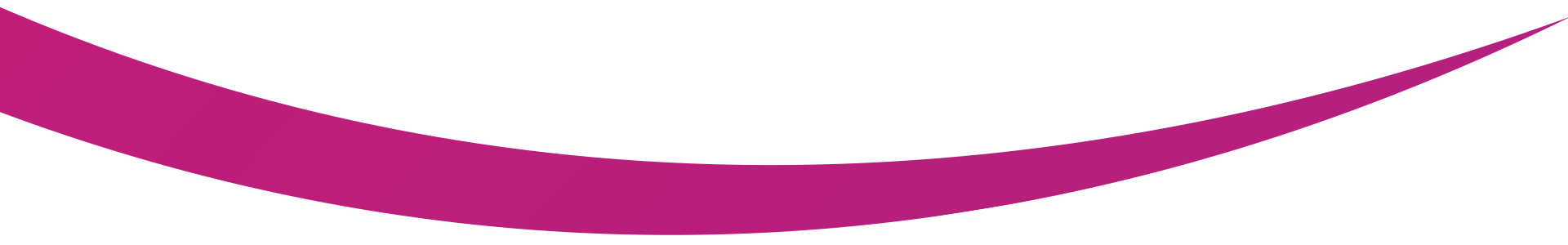 Curved magenta wave shape on a white background.
