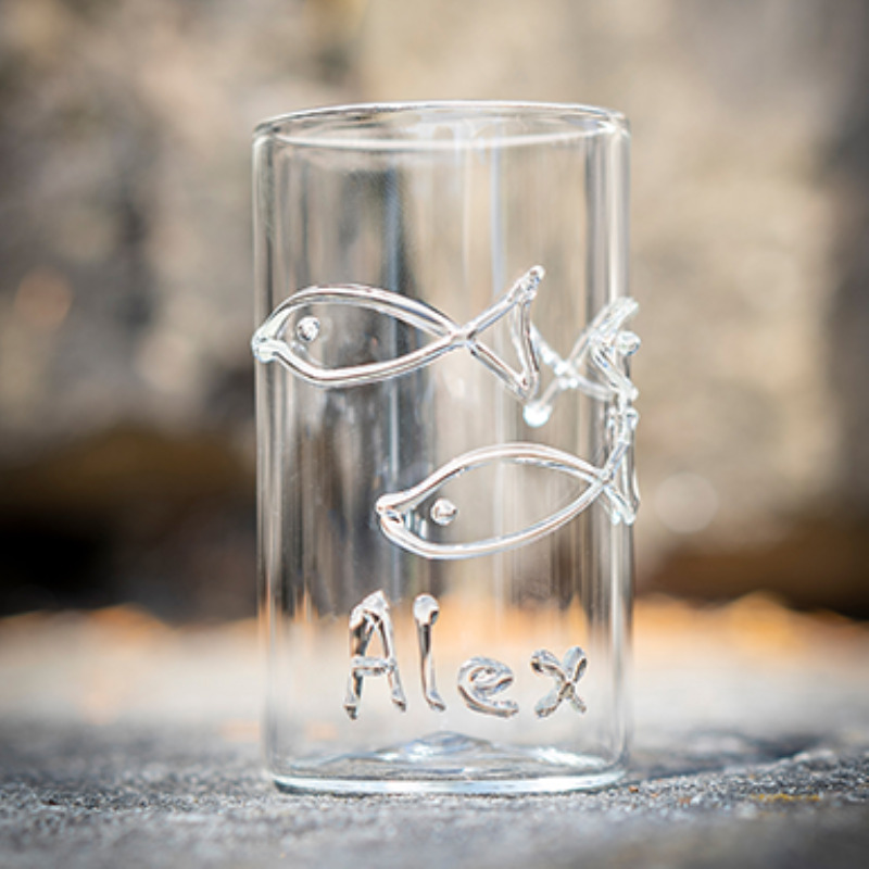 Kinderglas klein Fische