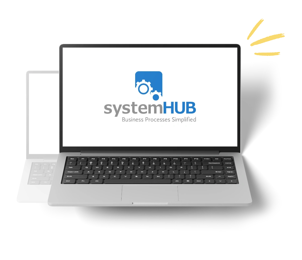 system hub on laptop