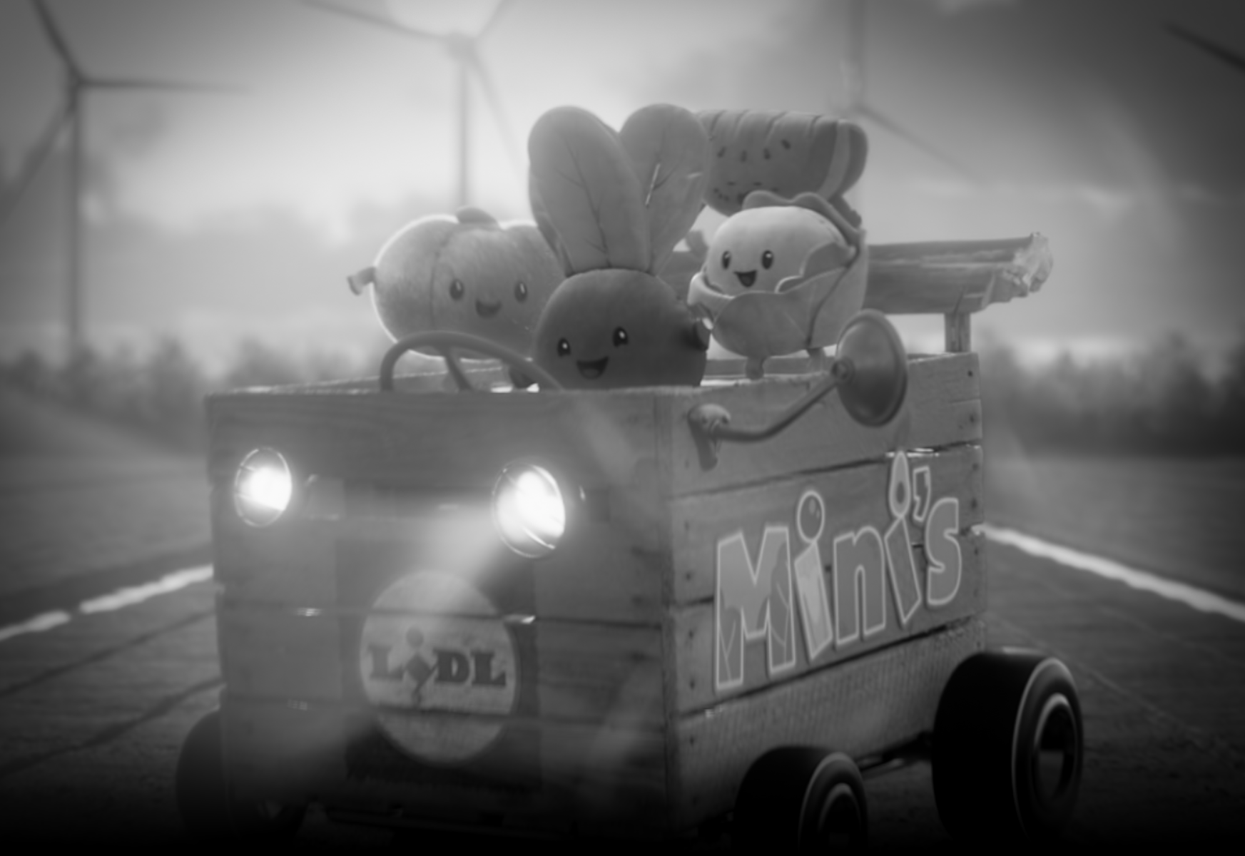 The Lidl Mini's fruit and vegetable characters