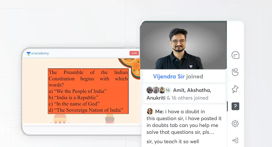Image of the online class in Unacademy app