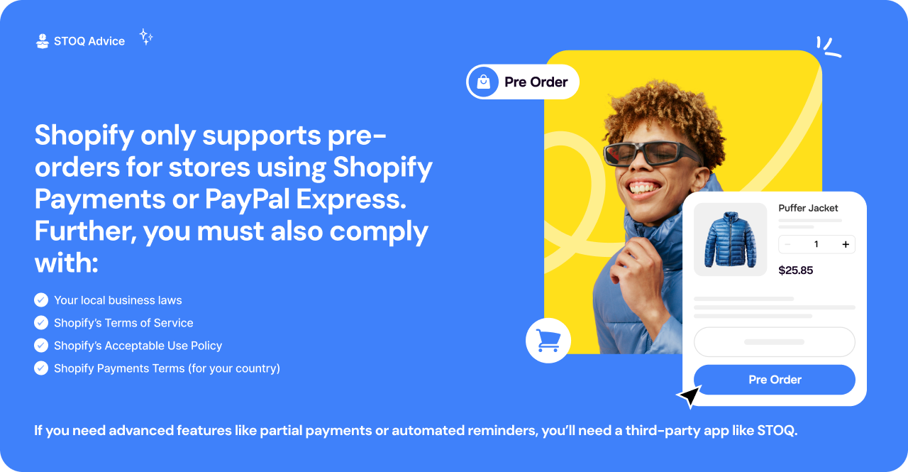 STOQ advice on preorders for shopify stores