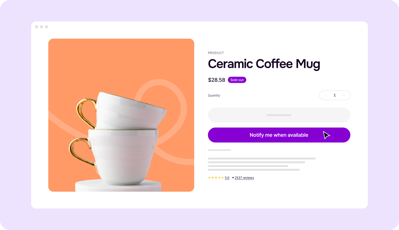 Ceramic coffee mug product listing