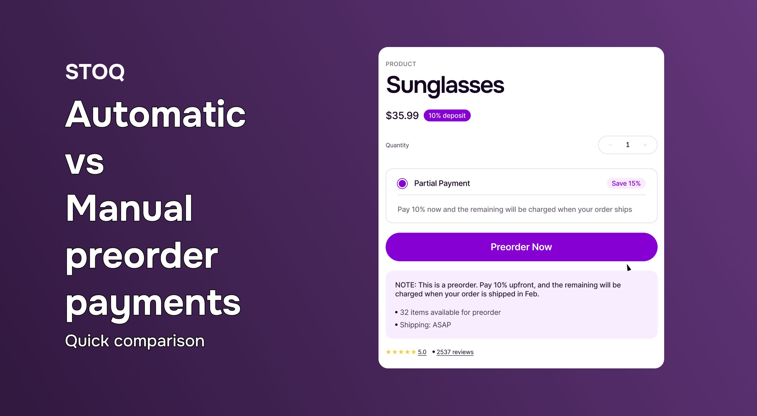 How to collect the remaining payment for preorders - automatic vs manual