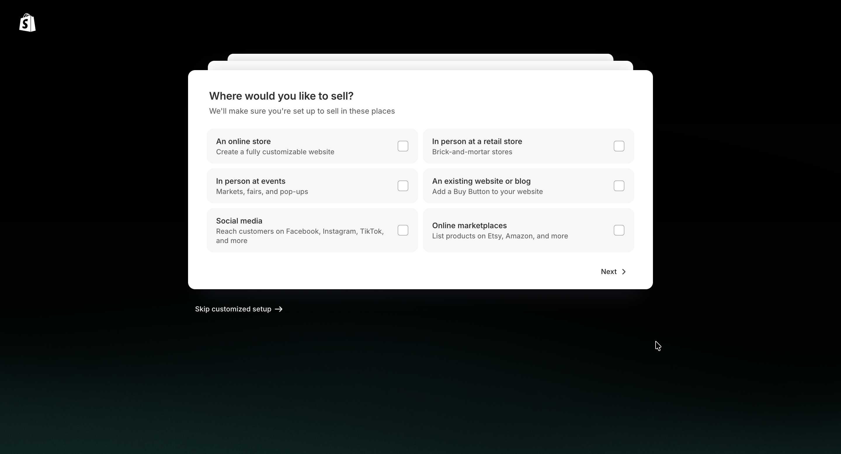 shopify onboarding questions