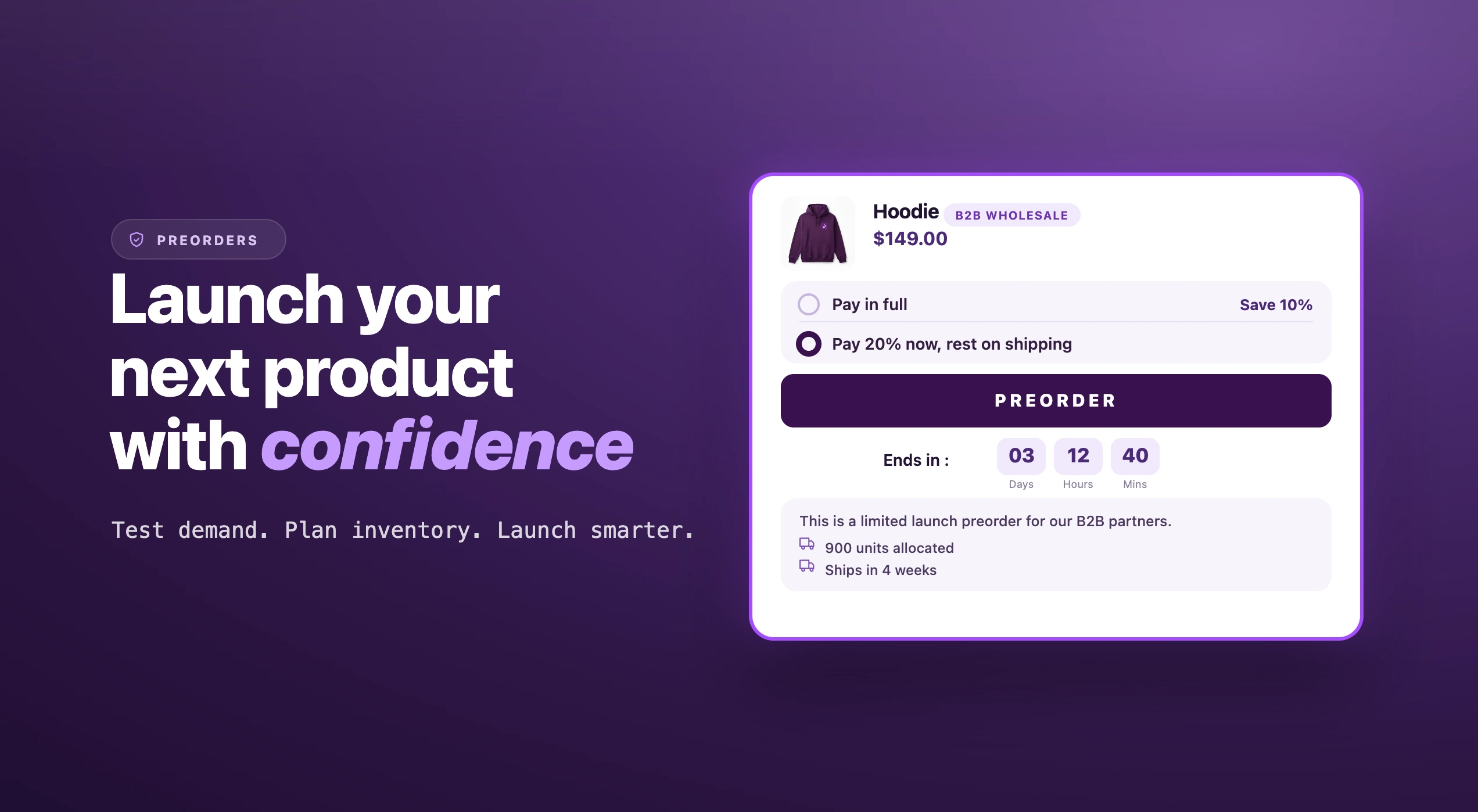 Shopify preorder strategy for new product launches