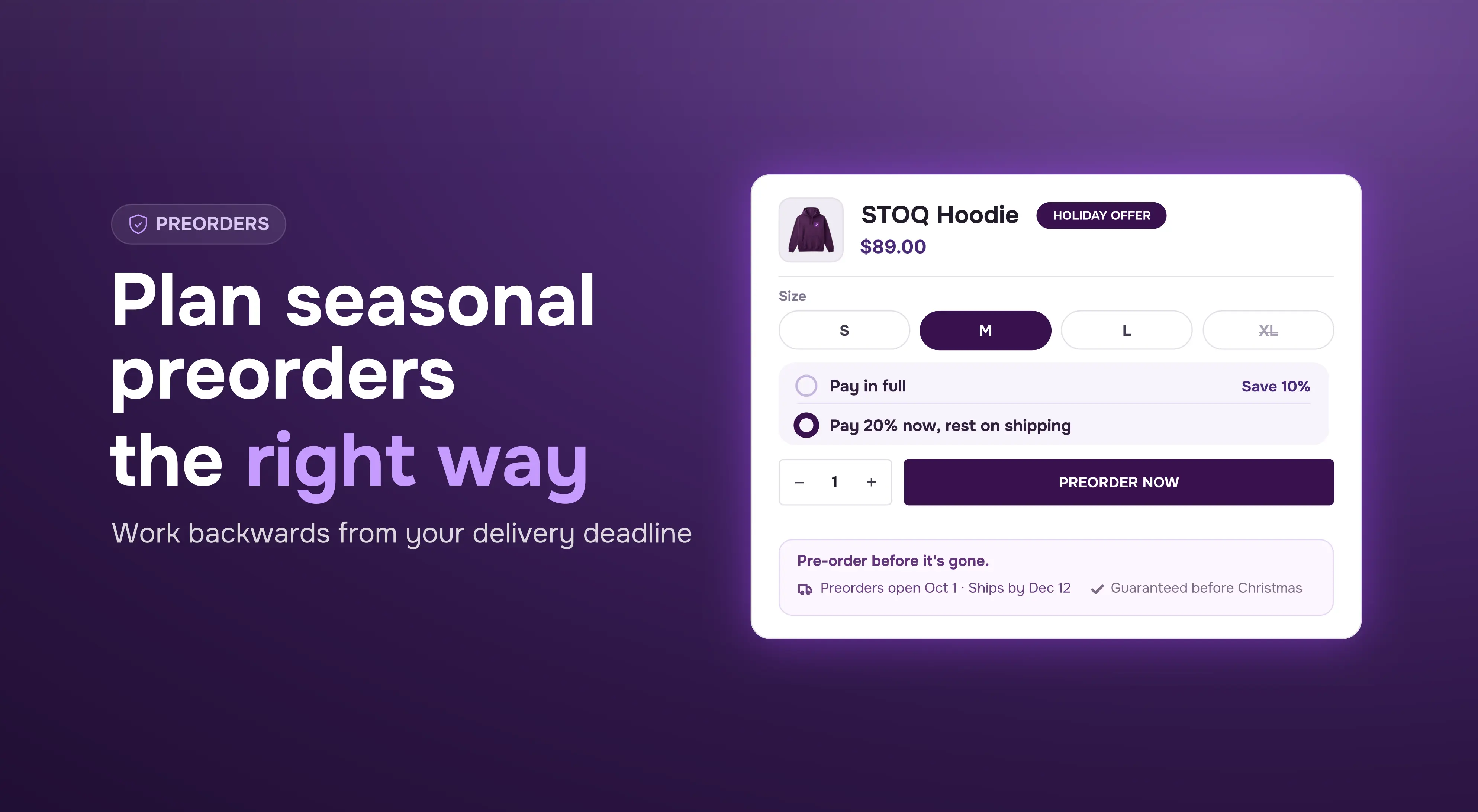 Seasonal preorders on Shopify: get the dates right first