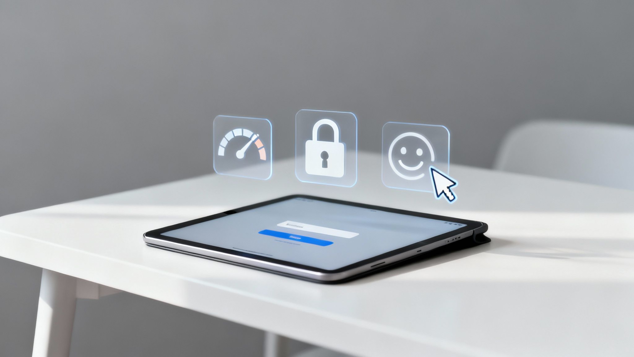 Two people collaborating on a project board with sticky notes, representing the planning of non-functional requirements.