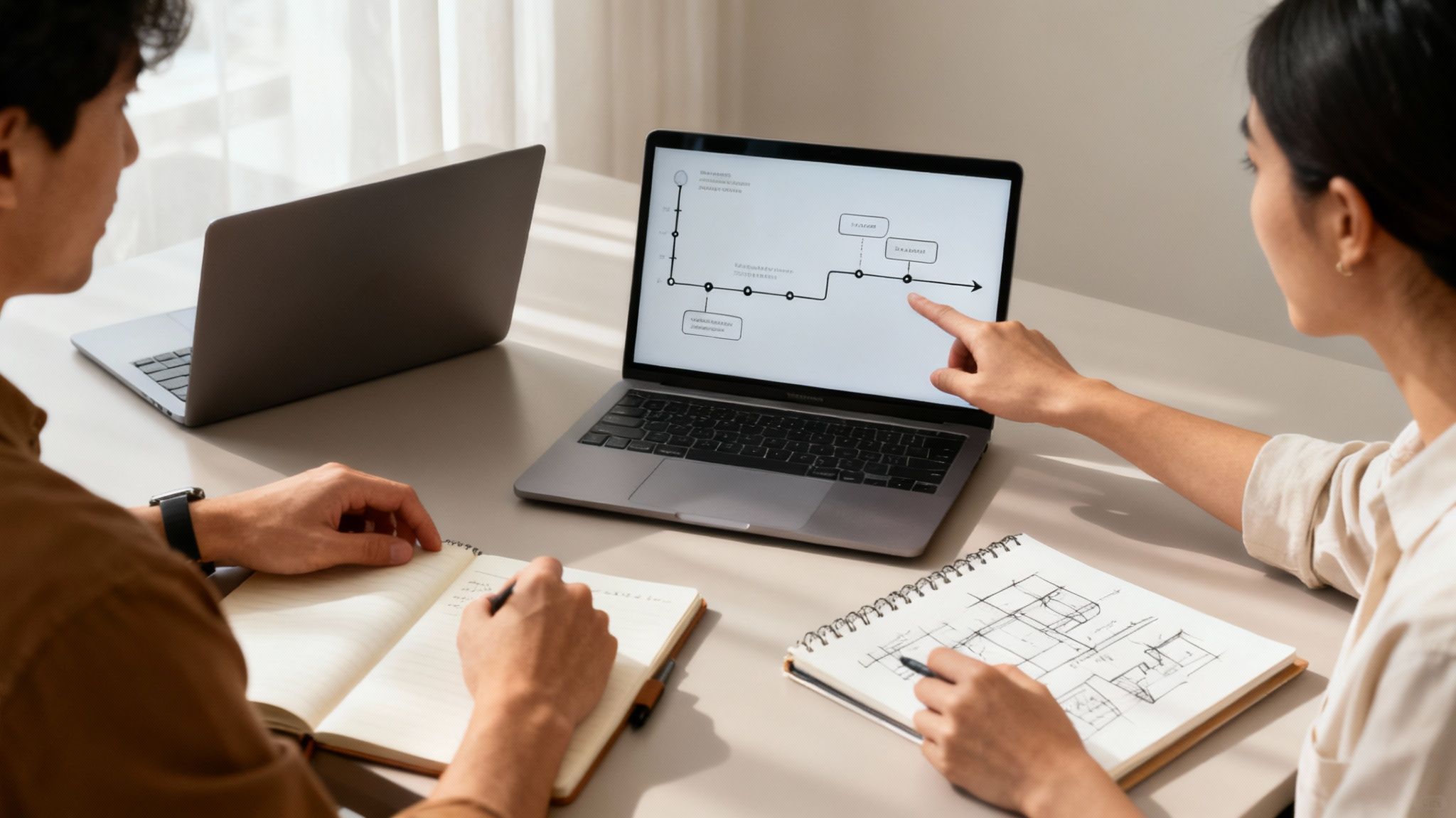 A diverse team of software developers and designers collaborating enthusiastically in a modern office.